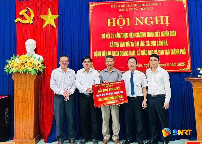 Xã Sơn Cẩm Hà hỗ trợ sinh kế cho xã Trà Vân. Ảnh: LỆ LAM