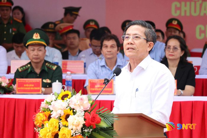 Phó Chủ tịch UBND thành phố Đà Nẵng Trần Nam Hưng phát biểu tại buổi thực tập. Ảnh: VINH ANH