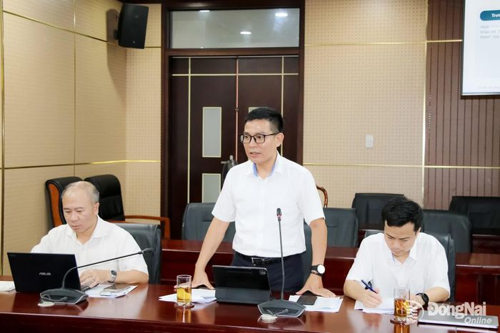 Đại diện MobiFone Đồng Nai chia sẻ tại buổi làm việc. Ảnh: Hải Quân