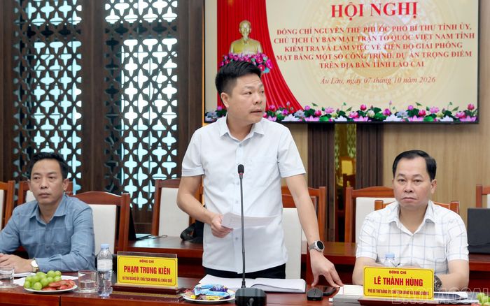 Lãnh đạo các địa phương phát biểu tại buổi làm việc.