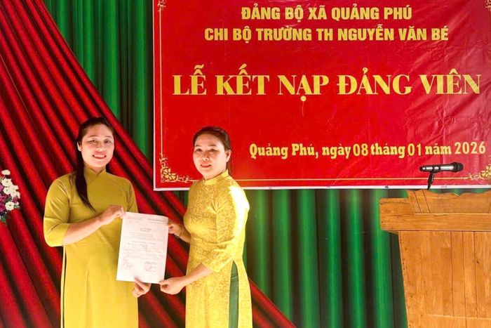 Quảng Phú đã hoàn thành chỉ tiêu phát triển đảng viên năm 2026 từ trong quý II