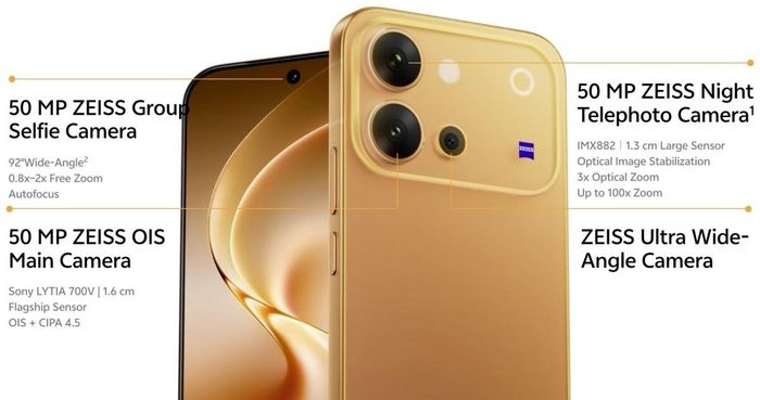 vivo V80 5G có hệ thống camera chất lượng cao