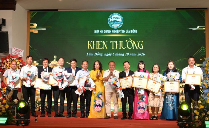 Hiệp hội Doanh nghiệp tỉnh khen thưởng các doanh nhân có thành tích xuất sắc trong sản xuất, kinh doanh và có nhiều đóng góp tích cực cho sự phát triển của hiệp hội