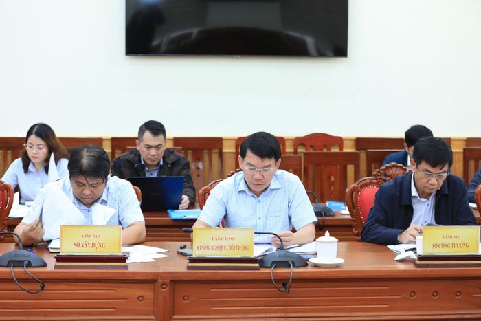 Lãnh đạo các sở, ngành liên quan của tỉnh Lâm Đồng dự và theo dõi cuộc họp