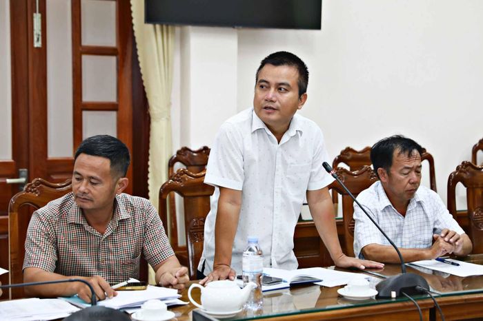 Đại diện nhà thầu cam kết tiến độ thi công dự án Nâng cấp tuyến ĐT721 tại cuộc họp
