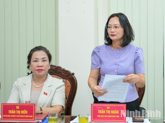 Lãnh đạo Ủy ban MTTQ Việt Nam tỉnh phát biểu tại buổi khảo sát.