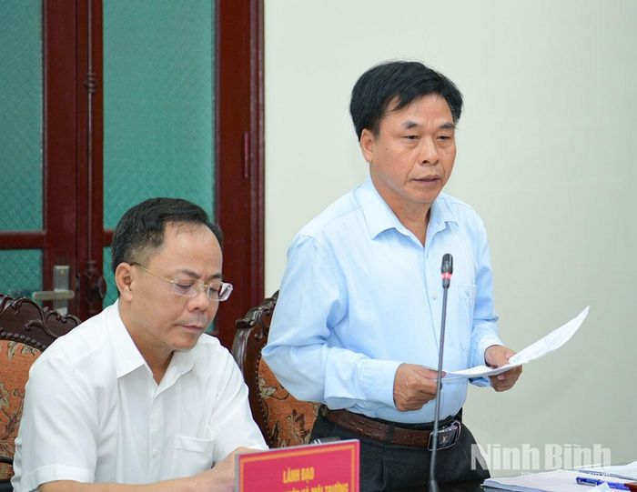 Lãnh đạo Sở Y tế phát biểu tại buổi khảo sát.