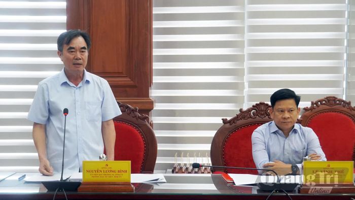Đồng chí Nguyễn Lương Bình, Ủy viên Ban Thường vụ, Trưởng ban Tổ chức Tỉnh ủy thảo luận tại hội nghị - Ảnh: N.M