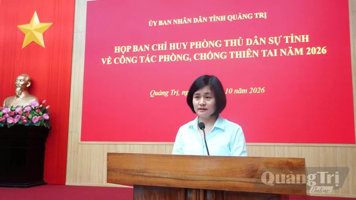Đại diện lãnh đạo Sở Nông nghiệp và Môi trường phát biểu tại cuộc họp - Ảnh: Đ.A