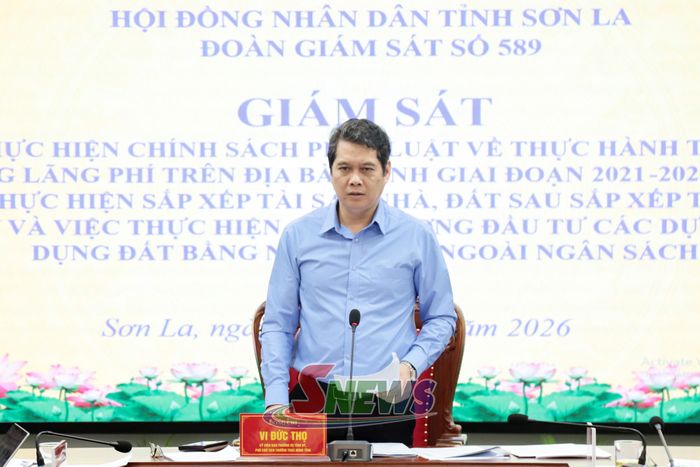 Đồng chí Phó Chủ tịch Thường trực HĐND tỉnh phát biểu tại cuộc làm việc.