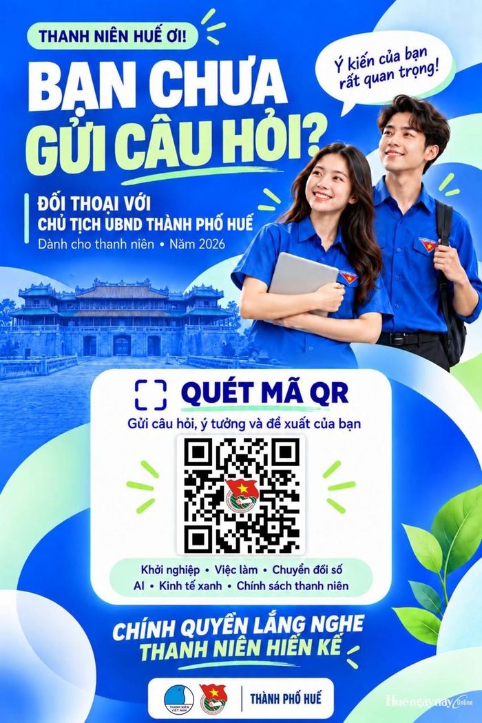 Đoàn viên, thanh niên có thể quét mã QR để gửi câu hỏi, ý tưởng, đề xuất đến hội nghị đối thoại. 