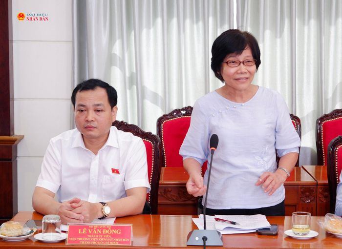 TS.BS Dư Thị Ngọc Thu, nguyên Trưởng Đơn vị Điều phối ghép các bộ phận cơ thể người tại Bệnh viện Chợ Rẫy phát biểu. Ảnh: Hoa Lê