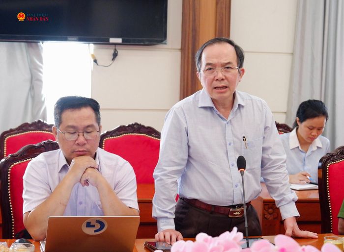 PGS. TS. BS. Đỗ Kim Quế, đại diện Bệnh viện Thống nhất phát biểu. Ảnh: Hoa Lê