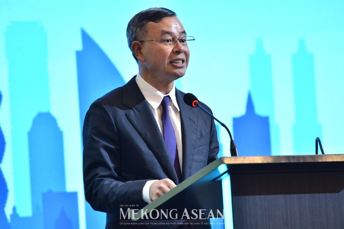 Bộ trưởng Tài chính Ngô Văn Tuấn đề xuất ba hướng hợp tác. Ảnh: Lê Hồng Nhung - Mekong ASEAN