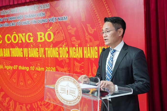 Ông An Việt Anh - tân Phó Tổng Giám đốc VAMC phát biểu nhận nhiệm vụ