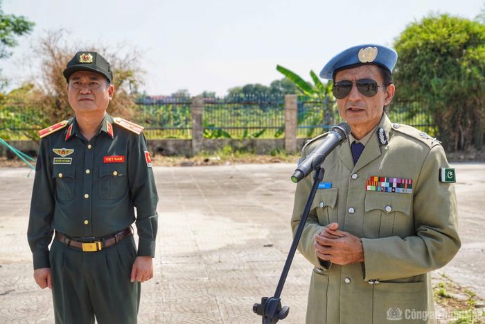  Tư lệnh Cảnh sát LHQ Faisal Shahkar đánh giá cao việc chuẩn bị chu đáo mọi mặt cho buổi diễn tập. 