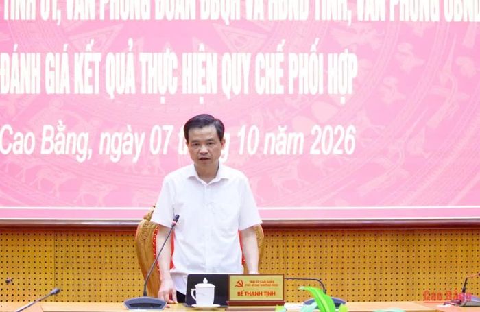 Phó Bí thư Thường trực Tỉnh ủy, Trưởng Đoàn đại biểu Quốc hội tỉnh Bế Thanh Tịnh kết luận buổi làm việc.