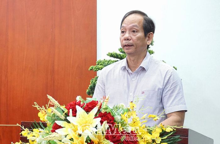 Giám đốc Sở Công Thương Nguyễn Chí Thiện báo cáo tình hình thực hiện nhiệm vụ 9 tháng năm 2026 và nhiệm vụ, giải pháp những tháng cuối năm.