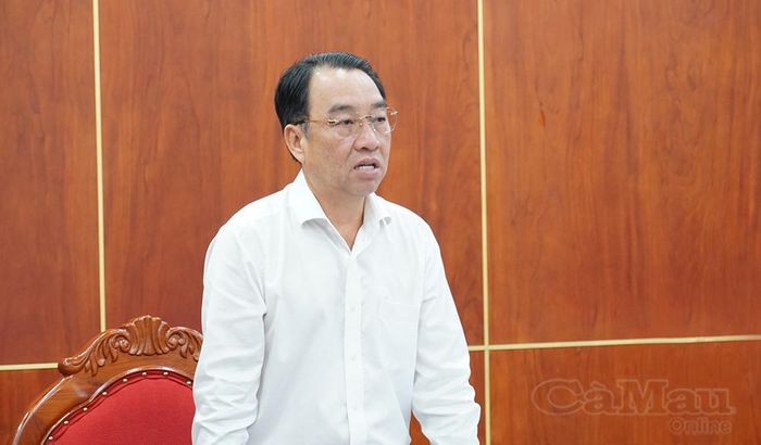 Phó Bí thư Tỉnh uỷ, Chủ tịch UBND tỉnh Lữ Quang Ngời phát biểu chỉ đạo tại cuộc họp.