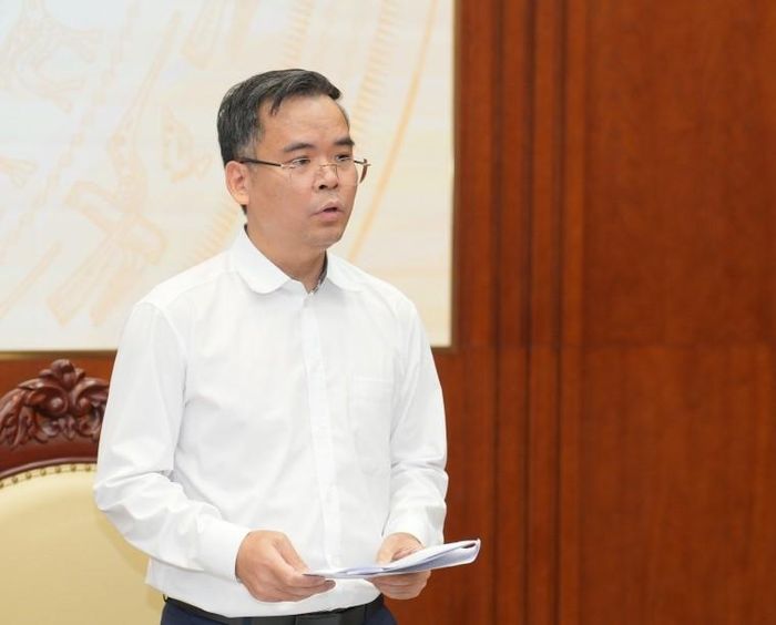 Ông Nguyễn Xuân Bắc - Phó Vụ trưởng Vụ Tín dụng các ngành kinh tế, Ngân hàng Nhà nước - tại Họp báo. Ảnh: Minh Anh