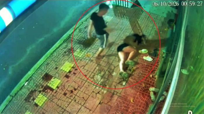 Danh tính gã chồng đánh đập vợ dã man giữa đêm trên đường phố Gia Lai. (Ảnh cắt từ clip).