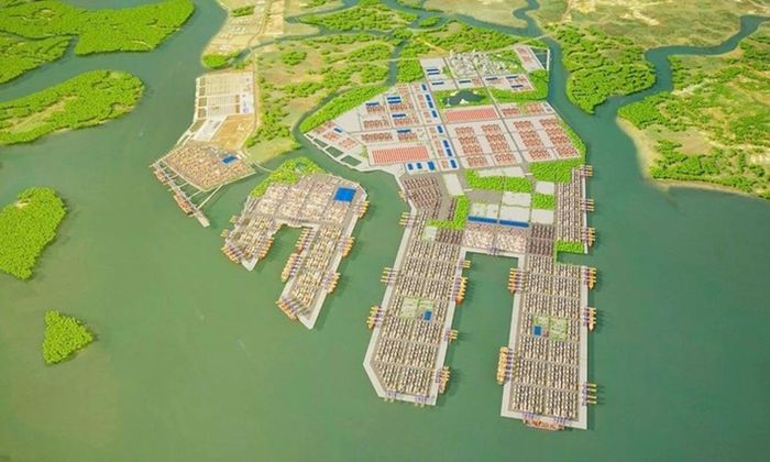 Phối cảnh cảng tổng hợp và container Cái Mép Hạ.(Ảnh: Portcoast)