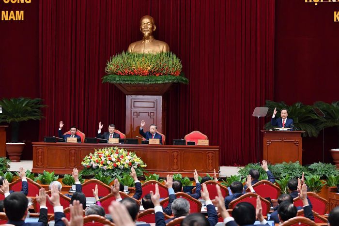 Quang cảnh Hội nghị Trung ương 4 khóa XIV. (Ảnh: TTXVN)