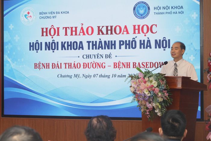 TS.BS Nguyễn Đình Hưng, Phó Giám đốc Sở Y tế thành phố Hà Nội phát biểu tại hội thảo. Ảnh: Thắng Đạt