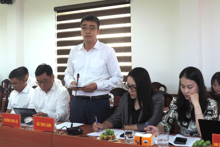 Đại biểu phát biểu ý kiến tại hội nghị. Ảnh: Vân Thư
