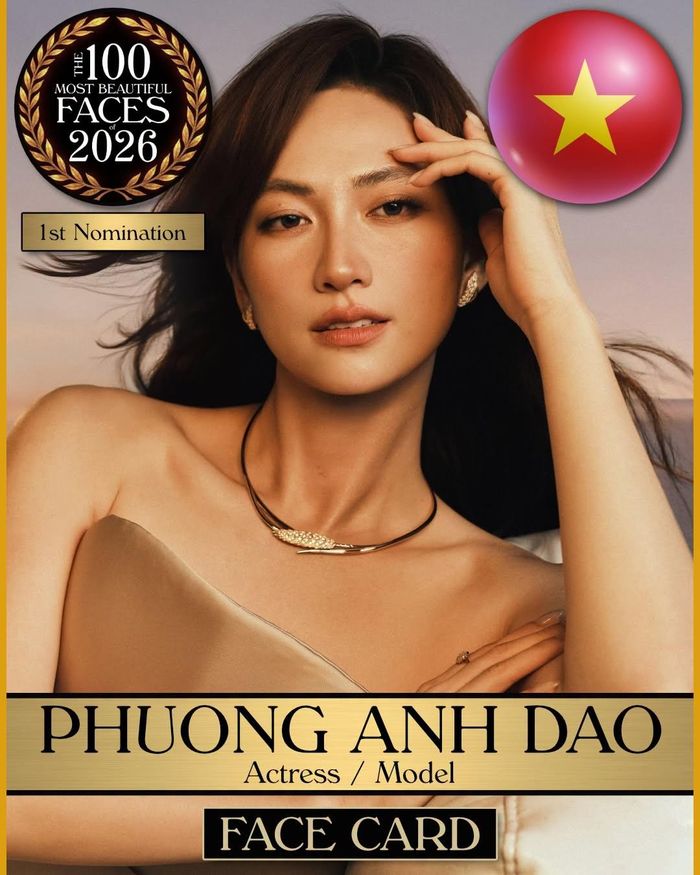 Diễn viên Phương Anh Đào chính thức có tên trong danh sách đề cử Top 100 Gương mặt đẹp nhất thế giới năm 2026 (The 100 Most Beautiful Faces 2026) do chuyên trang sắc đẹp độc lập TC Candler công bố ngày 7/10.