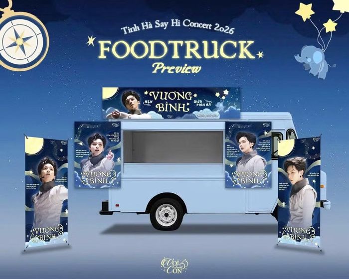  Foodtruck được Voi Coi chuẩn bị cho Anh Trai Vương Bình. Nguồn: Threads fc.vuongbinh 