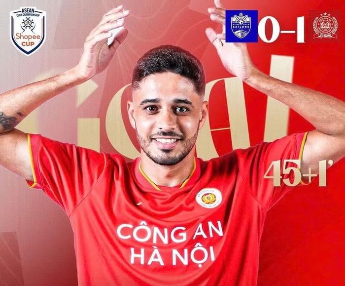 Leo Artur ghi bàn thắng quý giá giúp CLB Công an Hà Nội đánh bại chủ nhà Lion City Sailors FC
