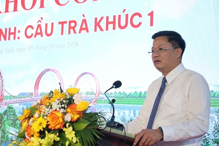 Ông Nguyễn Đức Tâm, Chủ tịch UBND tỉnh Quảng Ngãi phát biểu