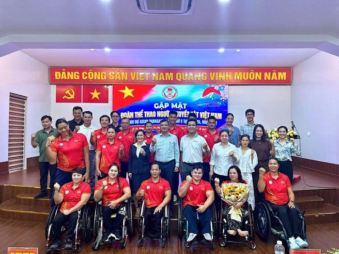 Đoàn Thể thao Người khuyết tật Việt Nam sẽ thi đấu hết mình, quyết tâm vì màu cờ sắc áo. Ảnh: TTHTTTQG