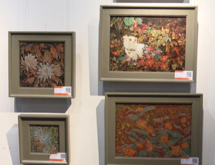 Một số tác phẩm của các họa sĩ trong triển lãm "Kinh Bắc Art" mùa 4
