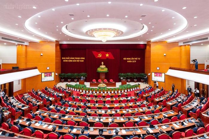 Hội nghị lần thứ Tư Ban Chấp hành Trung ương Đảng khóa XIV đã hoàn thành chương trình đề ra, thông qua các nghị quyết, quy định, đề án, những nội dung thuộc thẩm quyền, Nghị quyết Hội nghị và bế mạc vào chiều nay (8/10) - Ảnh: chinhphu.vn/Nhật Bắc