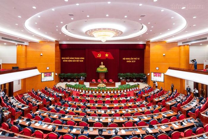 Bế mạc Hội nghị lần thứ tư Ban Chấp hành Trung ương Đảng khóa XIV - Ảnh: chinhphu.vn/Nhật Bắc