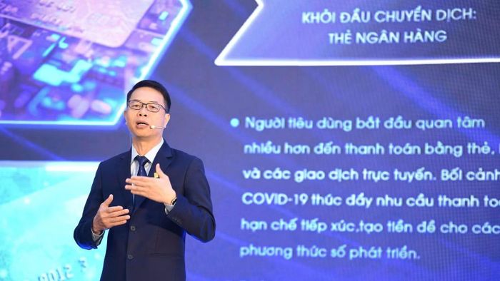 Ông Nguyễn Quang Hưng, Chủ tịch Hội đồng quản trị NAPAS, đồng Trưởng Ban tổ chức. (Ảnh: Việt Phong)