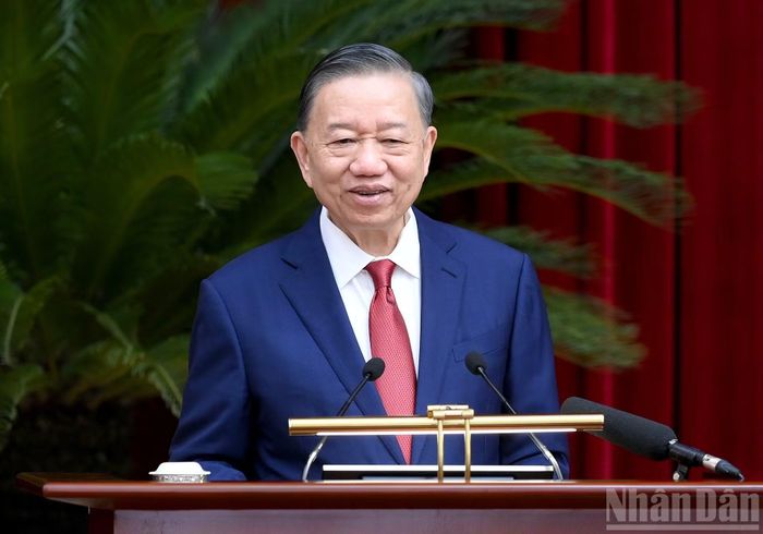 Tổng Bí thư, Chủ tịch nước Tô Lâm phát biểu bế mạc hội nghị.