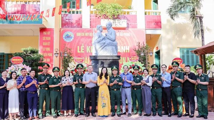 Lễ khánh thành tượng đài “Nghe lời non nước” tại Hải đội Biên phòng, Bộ đội Biên phòng thành phố Hải Phòng.