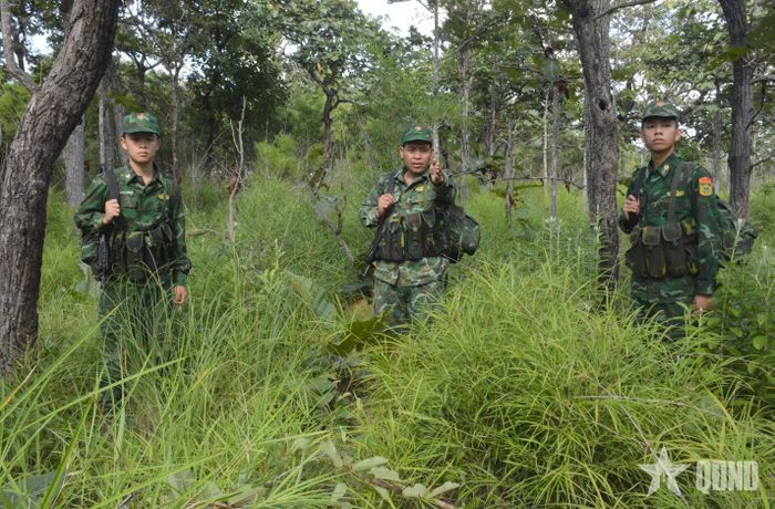 Giao nhiệm vụ quan sát, phát hiện mục tiêu cho chiến sĩ. 