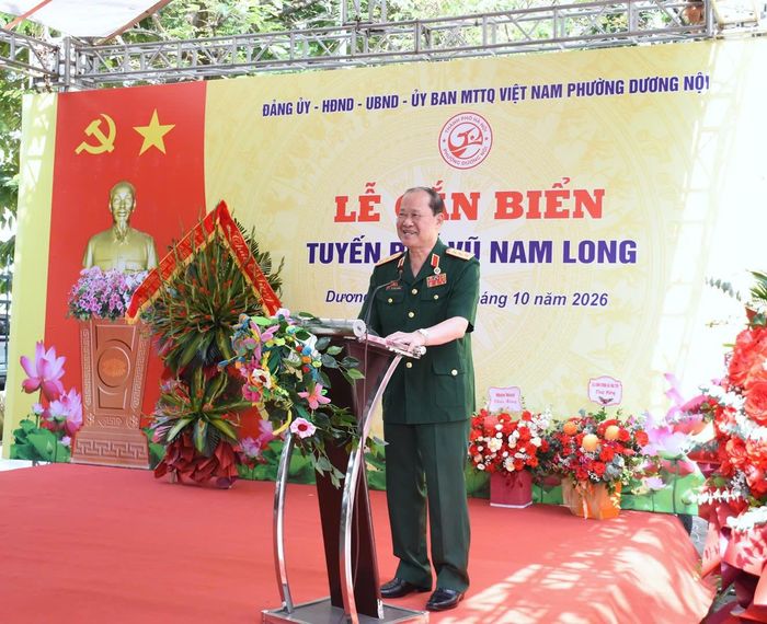  Thượng tướng Bế Xuân Trường phát biểu. Ảnh: VŨ TÚ 