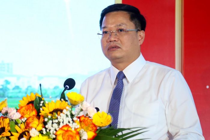 Chủ tịch UBND tỉnh Quảng Ngãi Nguyễn Đức Tâm phát biểu tại lễ khởi công