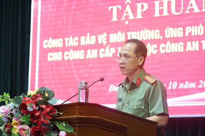 Đại tá Hồ Văn Dũng - Phó Cục trưởng Cục Y tế phát biểu khai mạc.