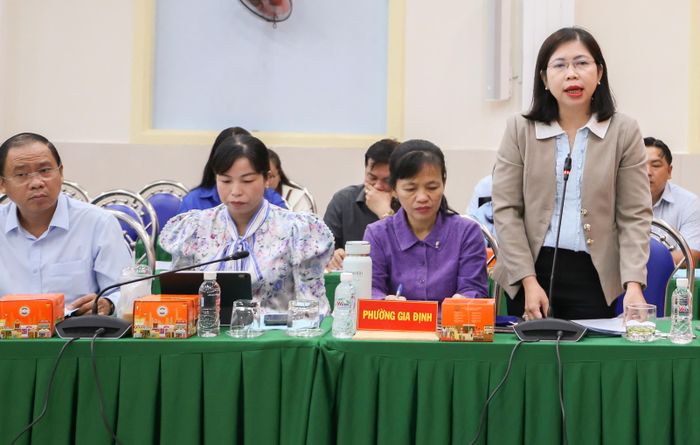  Đại diện phường Gia Định phát biểu tại buổi làm việc 