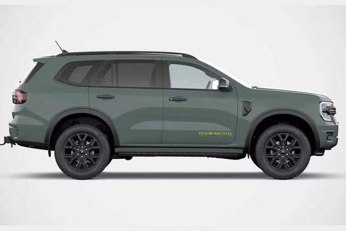 So với các phiên bản Everest thông thường, Wolftrak được nhận diện bằng những chi tiết trang trí màu xanh Zest Green trên lưới tản nhiệt, kết hợp logo Wolftrak ở cửa bên và cửa hậu. Lưới tản nhiệt sử dụng họa tiết tổ ong. Khách hàng có thể lựa chọn màu sơn Traction Green tương tự Ranger Super Duty hoặc hai màu trung tính hơn gồm Shadow Black và Command Grey.