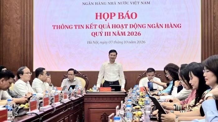 Toàn cảnh họp báo Thông tin kết quả hoạt động ngân hàng quý III/2026. (Ảnh: H.T).