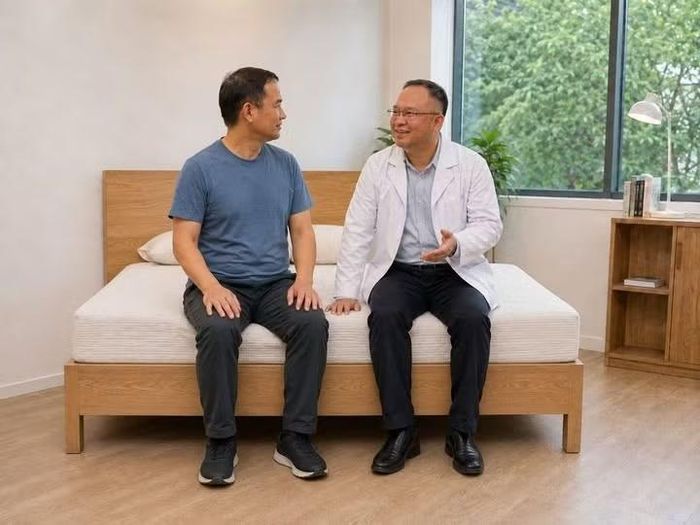 Bác sĩ tư vấn cho bệnh nhân - Ảnh BSCC