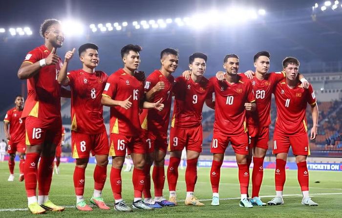 Đình Bắc (9) ghi bàn giúp đội tuyển Việt Nam đánh bại Philippines 1-0 ở trận mở màn ASEAN Cup 2026. Ảnh: INT.