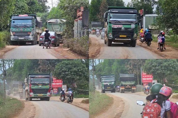 Người dân, học sinh mỗi ngày đi lại trên tuyến đường này luôn cảm thấy "thót tim".